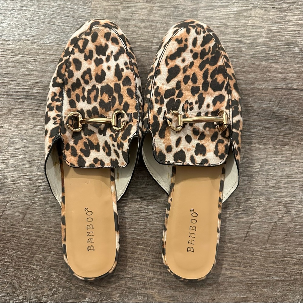 Cheetah Print Bamboo Flats- Size 10